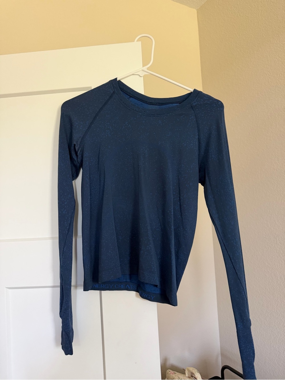 lululemon athletica Long Sleeve Tee in Navy with Subtle Speckle